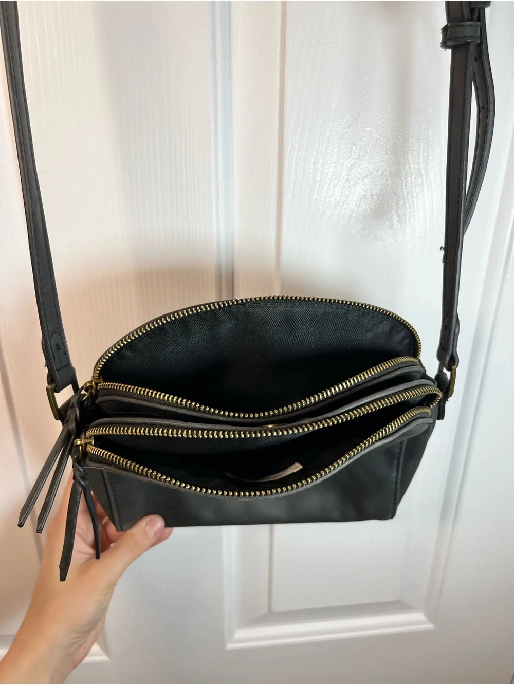 Universal Thread Faux Leather Distressed Small Satchel Crossbody Bag
